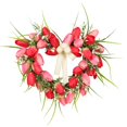 thumbnail image 2 of Valentine’s Day Heart Shape Tulip Wreath 15.75 Inch Valentines Day Door Wreath with Pink Red Tulip Green Leaf and White Bow Valentines Heart Wreaths for Valentine’s Day Wedding Festival Decor, 2 of 6