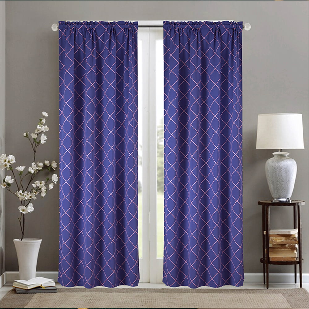 1/2 PCS Blackout Thermal Curtains Pair Ready Made Rod Pocket Home office Door Window Curtain