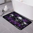thumbnail image 2 of SPXUBZ Skull Roses Black Purple Pattern Non Slip Kitchen Mats Bathroom Rugs Floor Mats for Floor 31.5x20 inch, 2 of 5