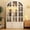 White Arched, variant on 3-Door Arched Armoire Wardrobe with LED Light & Glass Doors, 78" Modern Wardrobe Closet with 4 Drawers & 4 Storage Shelves, Large Bedroom Storage Organizer with Hanging Rod
