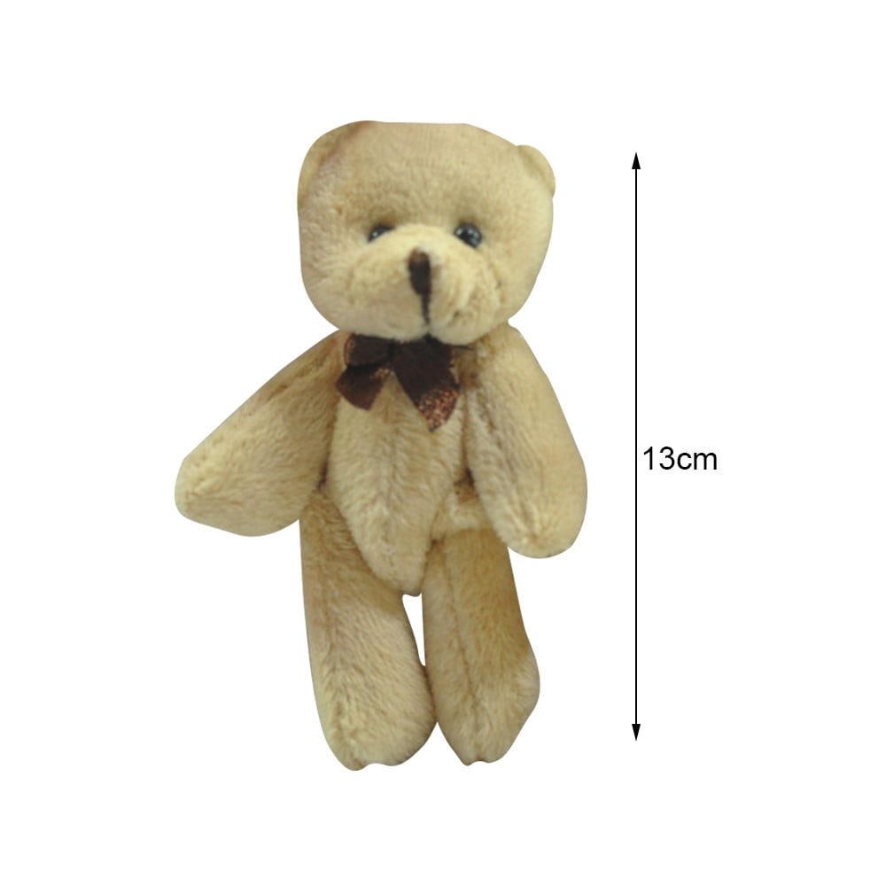 5x Mini Joint Bear Teddy Cartoon Bouquet Bag Wedding Ornament Plush Toy Kid Gift 