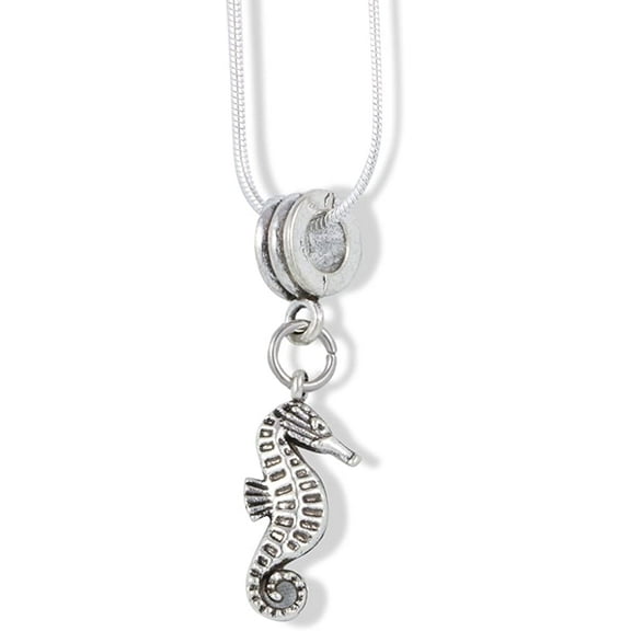 EPJ Sea Horse Charm Snake Chain Necklace