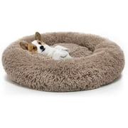 Tatum88Washable Plush Round Dog Bed (Outer Diameter 50MM Khaki)