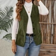 thumbnail image 5 of Enjoytime Women Fall Clothes Solid Color Sleeveless Button Down Waistcoat Winter Lightweight Jackets Fashion Casual Outerwear, 5 of 8