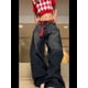 thumbnail image 5 of Pantalones vaqueros de contraste de color retro lavados de talla grande Y2K para mujer 2023 nueva tendencia pantalones anchos de pierna recta y suelta de calle que combinan con todo, 5 of 5