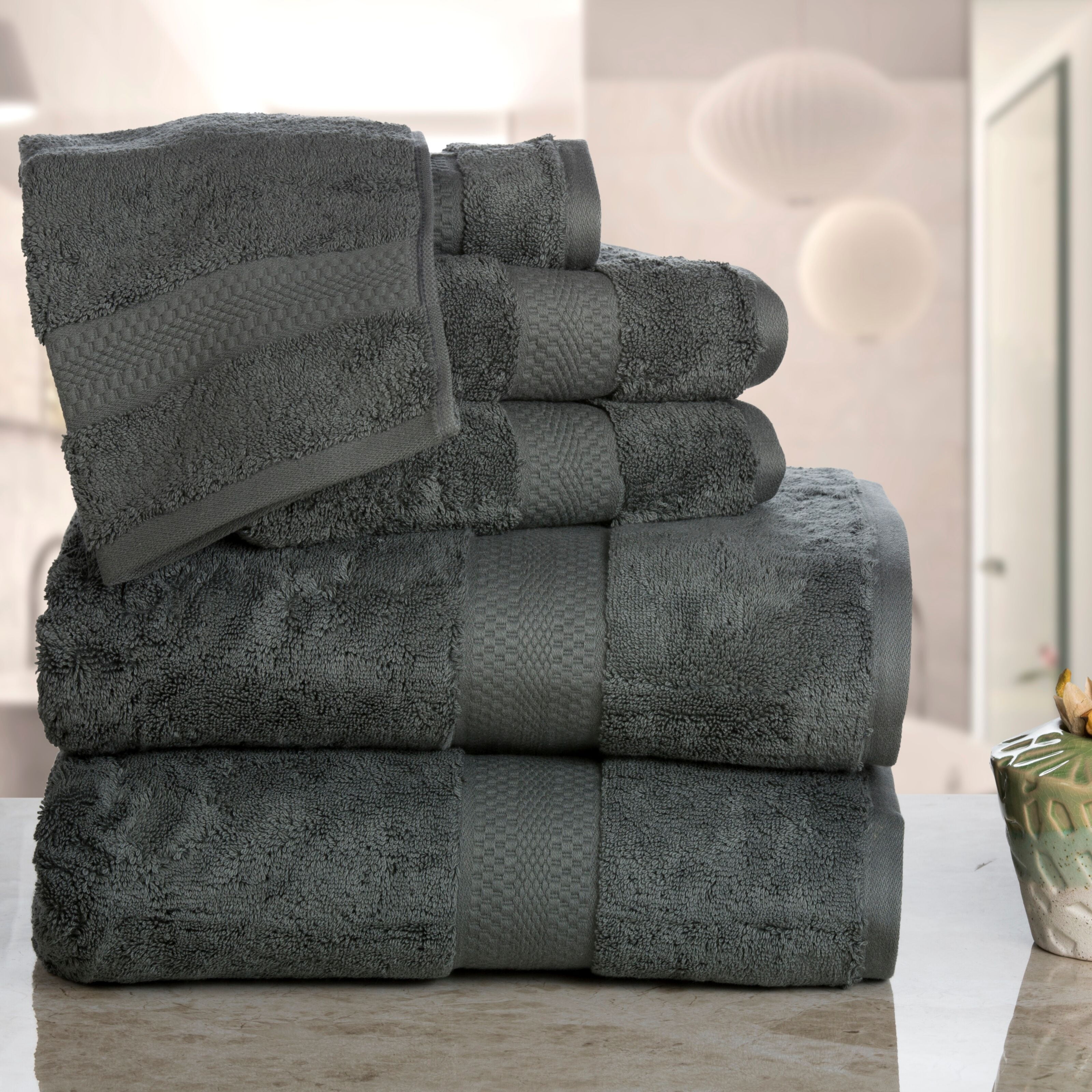 Addy Home Ultra Soft & Plush 6PC Bath Towel Set (2 Bath, 2 Hand & 2