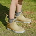 thumbnail image 5 of Lcamaw Kids Rain Boots Waterproof Rubber Boots Boys Girls Non-Slip High-Performance Ankle Deck Boot Traction Child Mud Booties for Boating, Camping, Farming & Outdoor Garden School Play Footwear, 5 of 7
