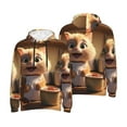 thumbnail image 6 of Bingfone Cartoon Cooking Cat Men's Drawstring Hoodie Long Sleeve Pocket Sweatshirts-Large, 6 of 6