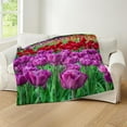 thumbnail image 4 of CafePress - Tulip Field Throw Blanket - Soft Fleece Throw Blanket, 50"x60" for All Ages, 4 of 4