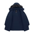 thumbnail image 3 of Wantdo Women's Big and Tall Winter Coat Thicken Puffer Jacket with Hood Windproof Puffy Coat Navy 5XL, 3 of 7