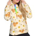 thumbnail image 5 of Yiaed Squirrel And Leaves Print Womens Casual Hoodies Crew Neck Long Sleeve Sweatshirts With Pocket Pullover Tops Women's Hooded Sweatshirt-XX-Large, 5 of 5