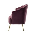 thumbnail image 4 of Cute Loveseat Sofa with Flower Shaped Back Design, Purple, 4 of 10