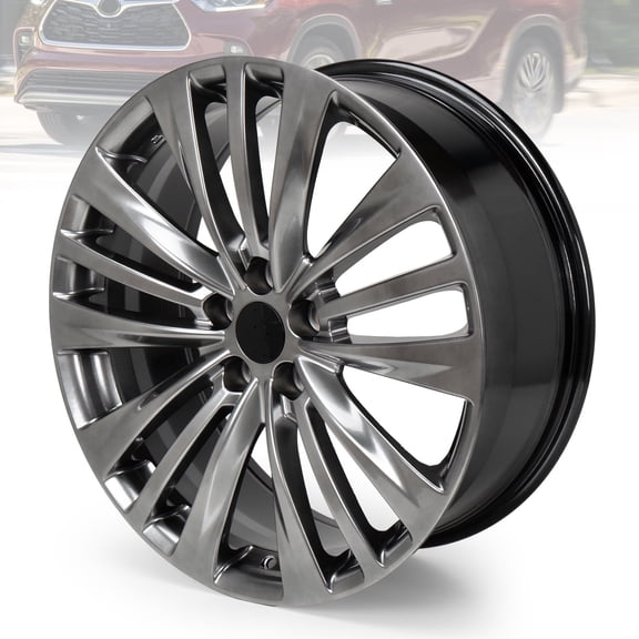 20" Replacement Wheel Rim 20x8-inch 5-Lug, for 2020-2022 Toyota Highlander, Grey Alloy Rims