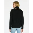 thumbnail image 3 of 99 Jane Street Women's and Women's Plus Boucle Sweater and Scarf Set, Midweight, 2-Piece, Sizes XS-4X, 3 of 5