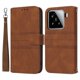 thumbnail image 1 of For Xiaomi 15 Case Wallet Skin-Touch Leather Imprinted Phone Cover - Black, 1 of 5