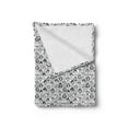 thumbnail image 2 of Thank You Soft Flannel Fleece Throw Blanket, Sketch People Holding Cards with Phrases in Every Language Girl and Boys, Cozy Plush for Indoor and Outdoor Use, 50" x 60", Black and White, by Ambesonne, 2 of 5