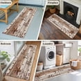 thumbnail image 5 of Runner Rug 2 x 6 Ft, Farmhouse Washable Non-Slip Floor Mat for Kitchen Hallway/Entryway, Vintage Country Texas Star Wooden Grain Long Kitchen Runner Area Rugs for Living Room, Low-Profile, 5 of 8
