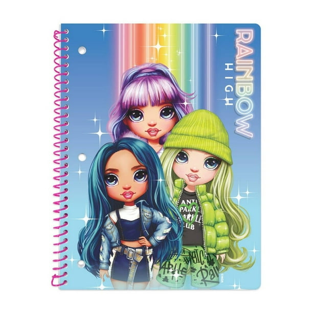 Wide Ruled 1 Subject Spiral Notebook Rainbow High 3 Innovative