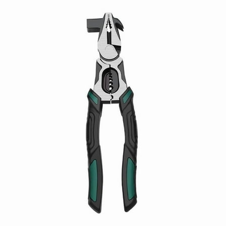Lineman Pliers with Nail Puller, Industrial Heavy Duty Electrician Tool, Flat Nose Wire Cutter Pliers for Electrical Work, Labor Saving Grip Design Multi Functional Pulling and Cutting Tool