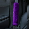 thumbnail image 4 of 2-Pack Faux Sheepskin Car Seat Belt Pads - Soft Shoulder Strap Covers for Cars, Bags & More(Purple), 4 of 7