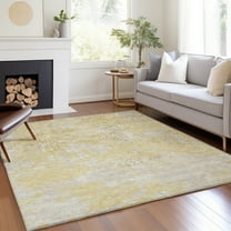 Addison Rugs Chantille Indoor/Outdoor Transitional Lattice Gold Washable Rectangle Rug, 3' x 5'
