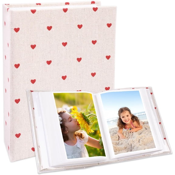 Highcool Photo Album for 100 Photos (4x6 Inch) Linen Cover Scrapbook Album for Birthday Wedding Anniversary Craft Projects