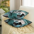 thumbnail image 3 of Teal Blue Green Gray Throw Pillow Covers 24x24 Inch Set of 2,Grunge Oil Painting Style Modern Geometric Swirls Pillow Covers,Abstract Circles Pattern Decorative Square Pillow Cases Bedroom Decor, 3 of 5