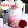 thumbnail image 3 of Walbest 1 Piece Cake Decoration Art Stencil Cake Decoration PET Template, Wedding Cake Decorative Flower Edge Molding Baking Tool for Cupcake, Wedding Birthday Cake Decoration Template, 3 of 7