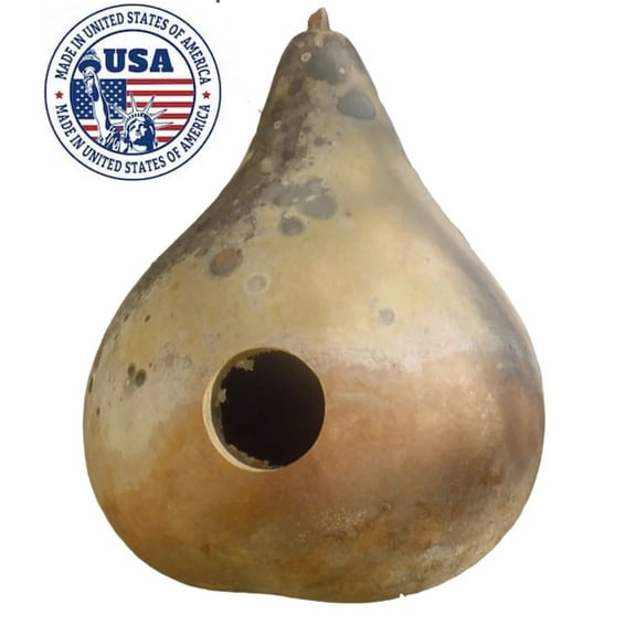 Gourd Bird House, Medium size 6" - 7", Natural Nesting, Bird Houses by Mark, Made in USA