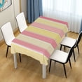 thumbnail image 3 of Yayeee Tablecloths for Rectangular Tables 60 x 108 inch Party Table Cover, Pink and Yellow Striped Pattern, 3 of 6