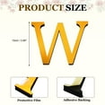 thumbnail image 2 of Uxcell 3.94 Inch 3D Acrylic Alphabet Mirror Wall Stickers Letter W Self Adhesive Letter Sign for Home Decoration Deep Gold, 2 of 7