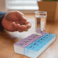 thumbnail image 3 of Rehabilitation Advantage Weekly Pill Organizer – 7-Day AM/PM Planner with Easy-Open Large Compartments, Braille Markings, and User-Friendly Design for Medications & Vitamins, 3 of 11