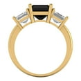 thumbnail image 4 of Clara Pucci 14K Yellow Gold 4ct Onyx Three-Stone Ring for Women, 4 of 7
