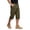 Army Green_002, variant on Mens Capri Long Elastic Cargo Shorts Below Knee Shorts 3/4 Cargo Casual Shorts with Multi-Pockets Navy L