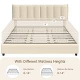 VECELO Bed Frame with 4 Storage Drawers, Full Size Upholstered Platform ...