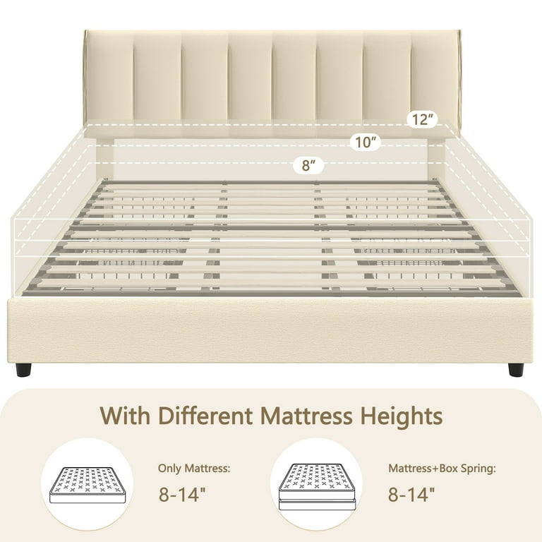 VECELO Bed Frame with 4 Storage Drawers, Full Size