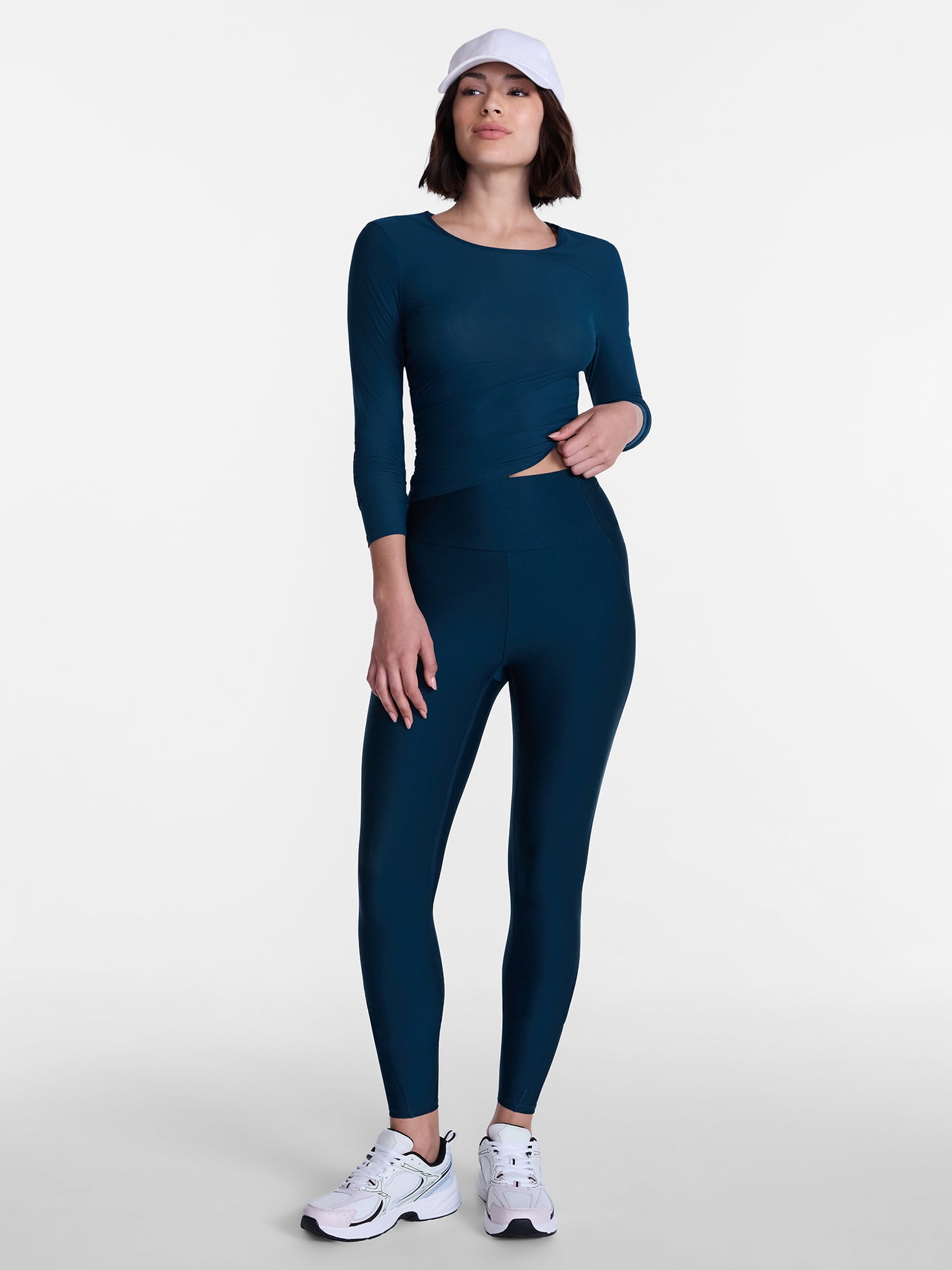 Avia Women's and Women's Plus Shine Leggings, 27" Inseam, Sizes XS-4X
