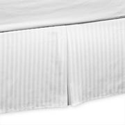 Divatex Damask Stripe Bedskirt, White