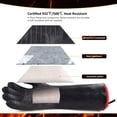 thumbnail image 2 of Guantes resistentes al calor Parrilla, cocina Manipulación de alimentos calientes Guantes resistentes al calor a altas temperaturas Fason HMHZ1707, 2 of 6