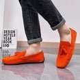 thumbnail image 3 of Men's Casual Loafers Slip On Leather Shoes Male Lightweight Driving Shoes Moccasins Classic Penny Loafer Flats Boat Shoes Outdoor Walking Shoes, 3 of 11