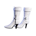 thumbnail image 2 of Zapatos de figura a escala 1/6, zapatos de tacón alto, zapatos de muñeca para niña a la moda, botas de PU hechas a mano, zapatos de 3,5 cm de longitud Blanco CUTICAT botas de muñeca, 2 of 8