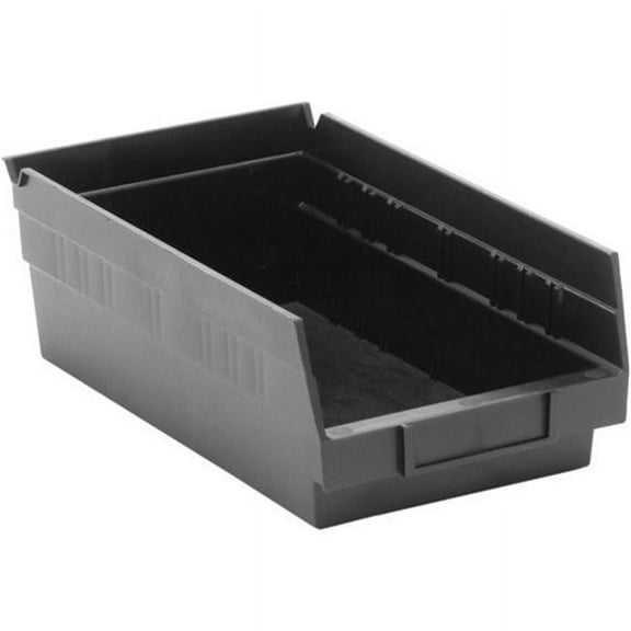 Quantum Mediacal QTM QSB102BK 11.65 x 6.62 x 4 in. Economy Shelf Bin, Black - 30 Count