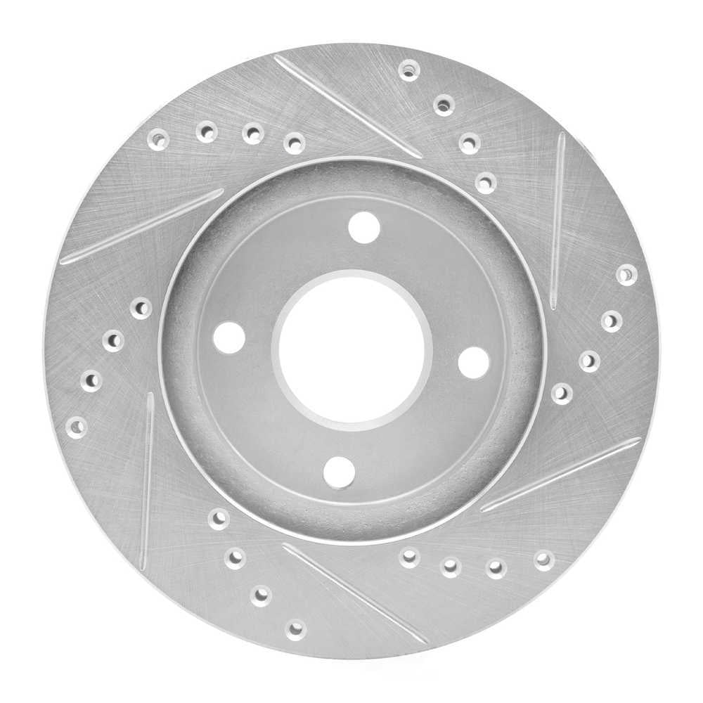 Dynamic Friction Company 631-56013L DFC Brake Rotor - Drilled And Slotted - Silver