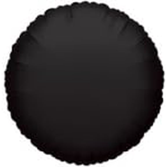 Harnel 18" Black Round Mylar Balloons - Pack of 10