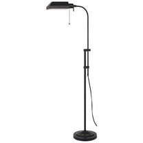 57 in. Adjustable Traditional Shaped Floor Lamp with Bronze Square Shade, Bronze
