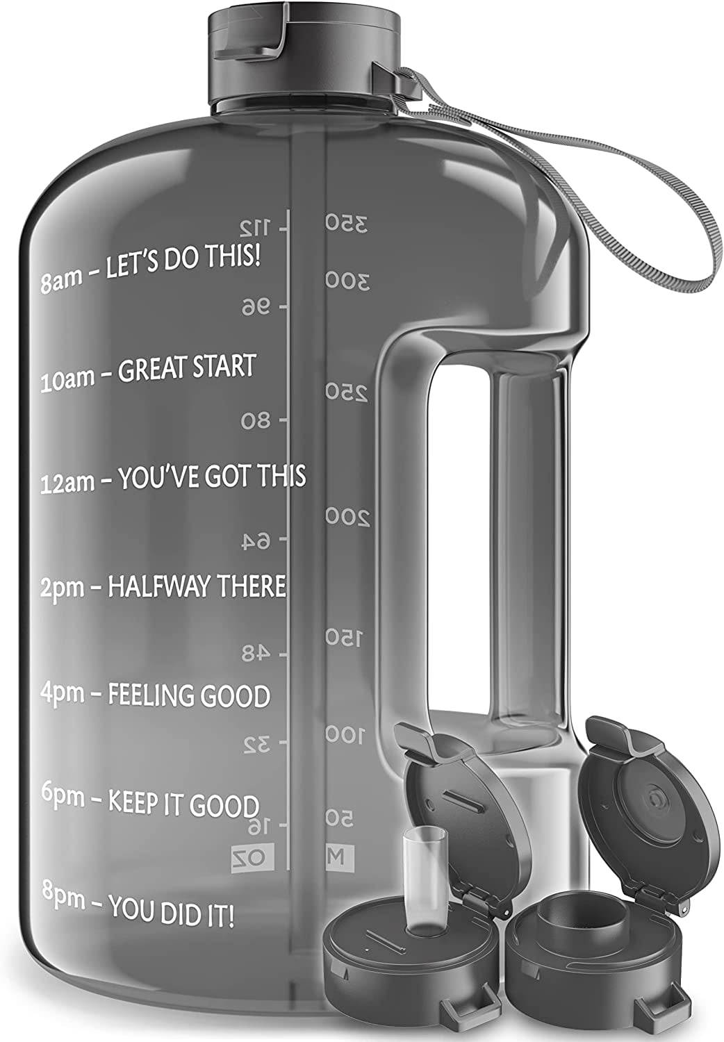 AQUAFIT 1 Gallon Water Bottle with Straw Motivational Water Bottle Big