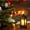 Black, variant on Christmas Mini Electronic Candle Ambient Light, Simulated Flame Mini Wind Lamp Plastic Small Night Light, for Christmas Halloween Holiday Party Tabletop Hanging Home Decor
