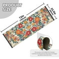 thumbnail image 5 of Yayeee Runner Rug for Bedroom 2'x6' Machine Washable Hallway Non Slip Mat, Orange Japanese Flowers Pattern, 5 of 8