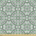 thumbnail image 2 of Ambesonne Victorian Fabric by the Yard Upholstery, Vintage Curls Tile, 10 Yards, Dimgray White, 2 of 5