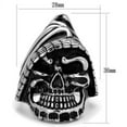 thumbnail image 2 of Anillo Color Plata Para Hombres de Acero Inoxidable Calavera con Gorra, 2 of 4